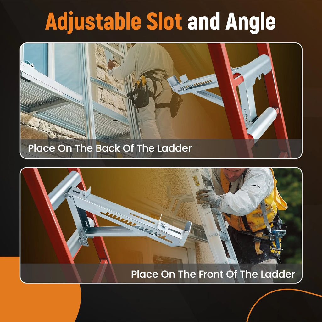 2X 20 Inch Wide Ladder Bracket for Window Repair (OSHA)