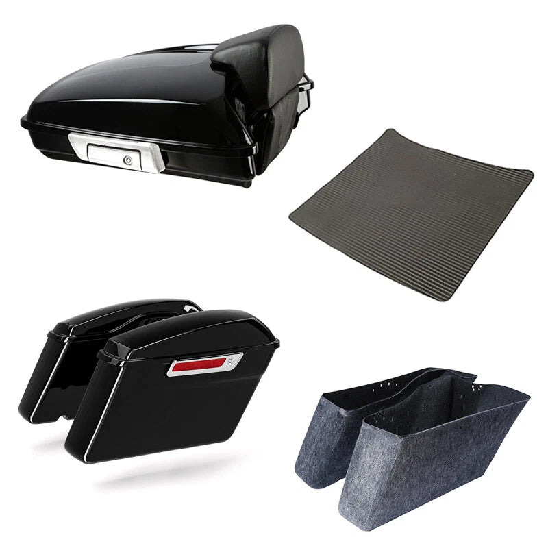 Hard Saddlebags & 5.5'' Razor Trunk for Harley Touring Road Glide (2014–2024)