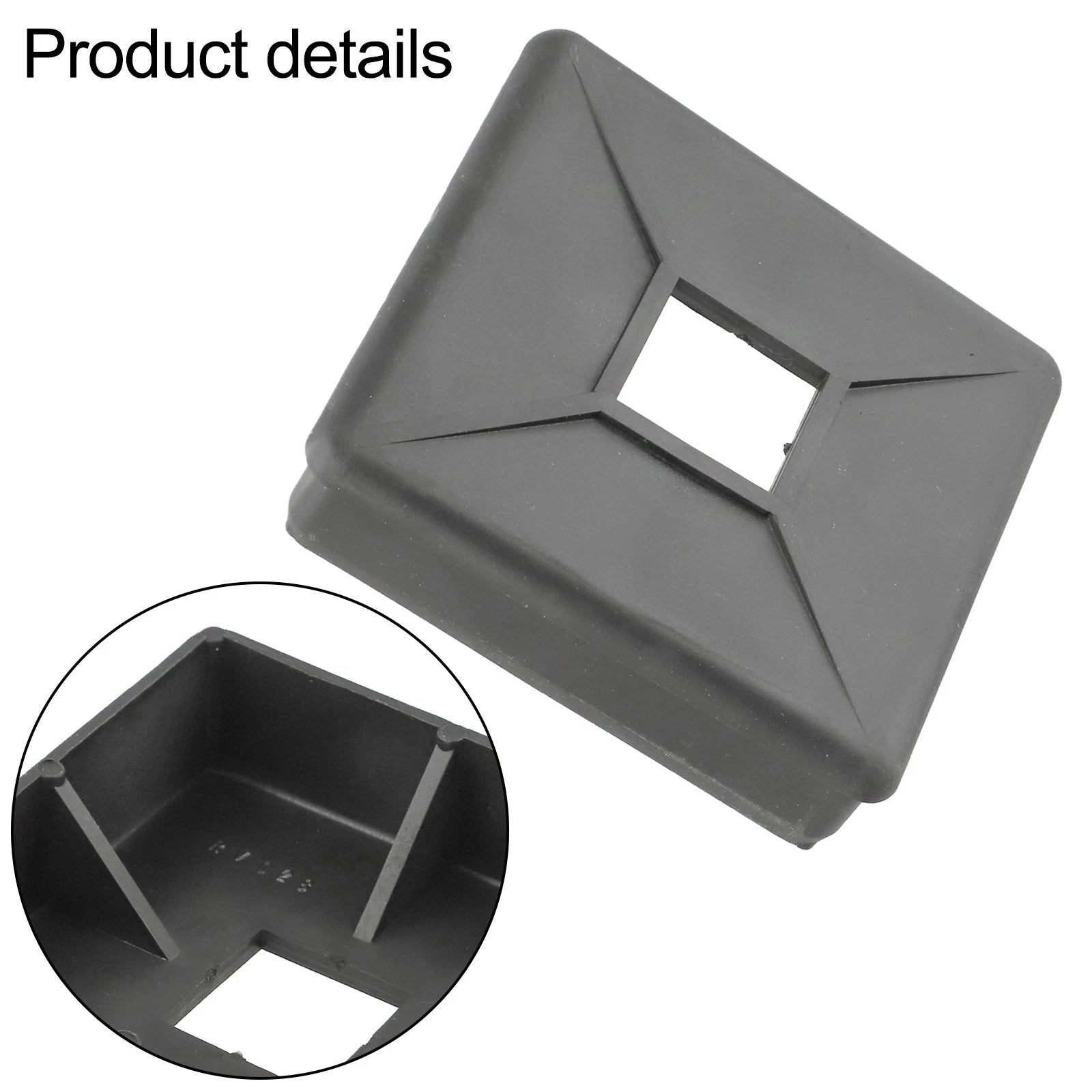 Set of 2 Black PE Bumper Covers for RV (4 Inch)
