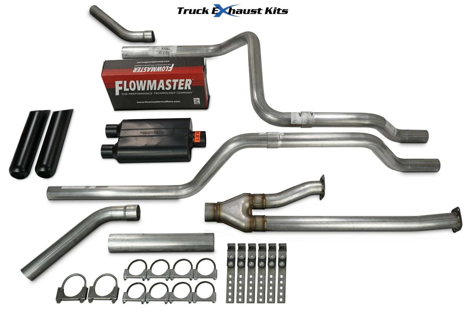 2.5" Dual Exhaust Kit for Toyota Tundra (2014–2021) Super 40 Black Tip