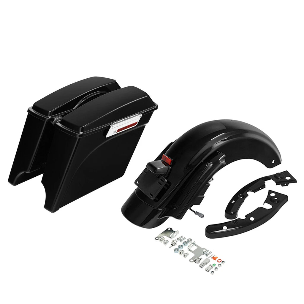 5" Extended Saddlebag with Rear Fender Smoke Lens for Harley Touring (2009–2013)