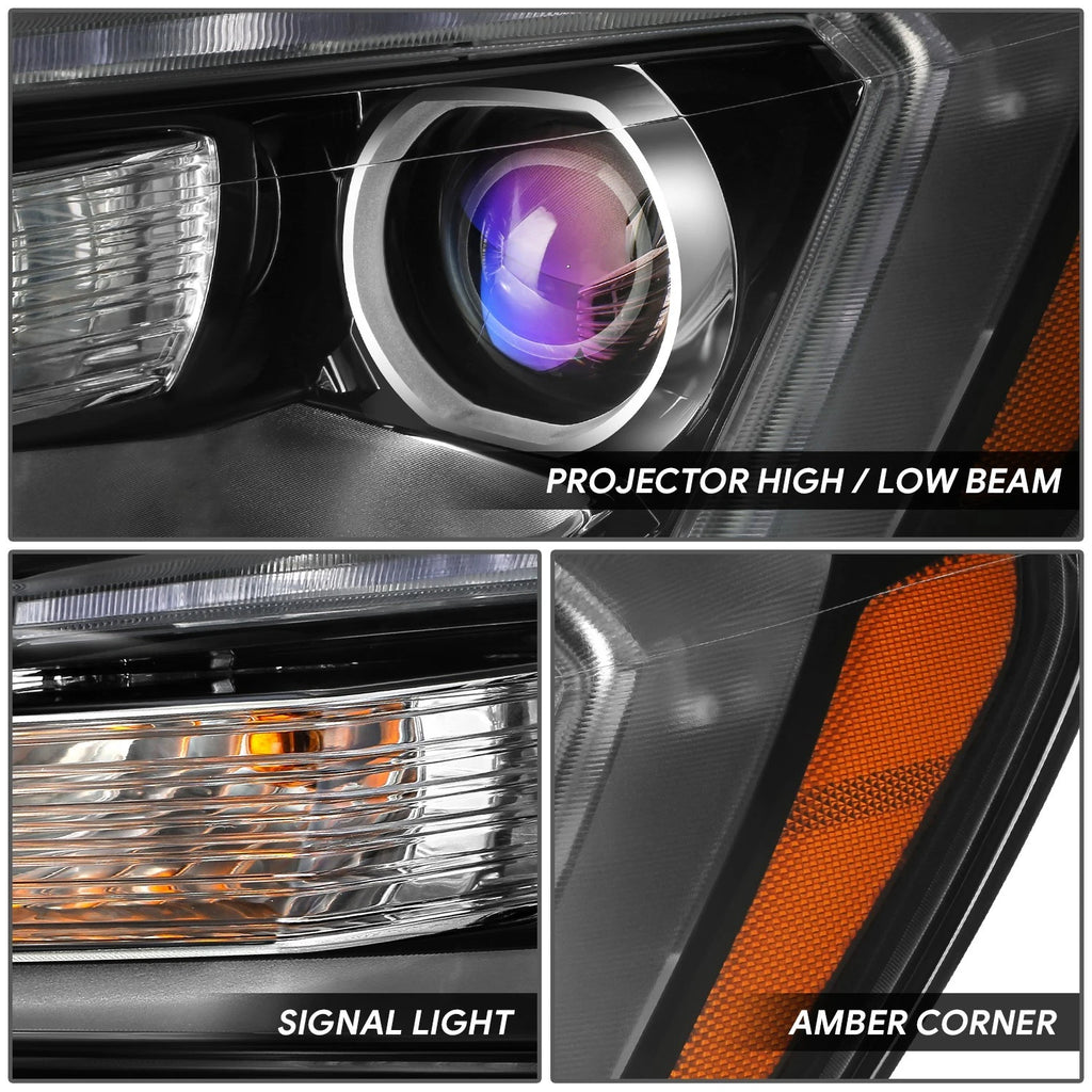 LED Projector Headlight Assembly for Acadia (2013–2016) - Left, Black Amber