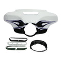 Outer Fairing for Harley FLHT FLHX (2014–2023) White Amethyst Black Licorice Flames