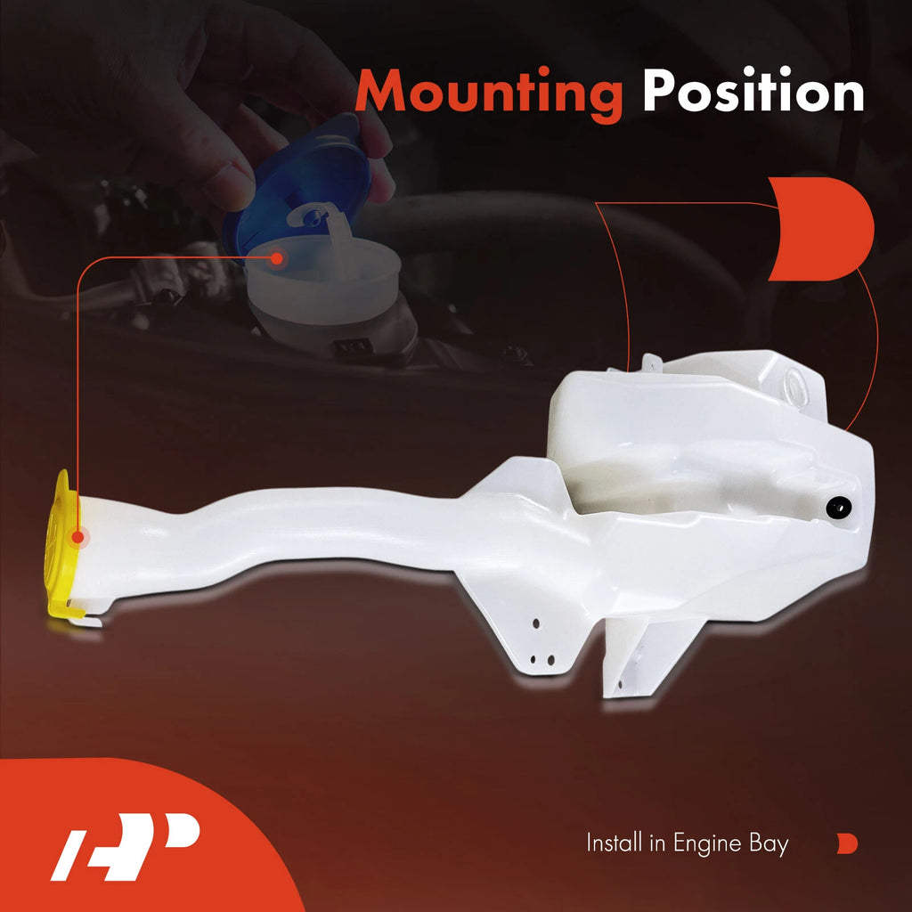 Windshield Washer Reservoir with Cap for Ford Mustang (2018-2023)