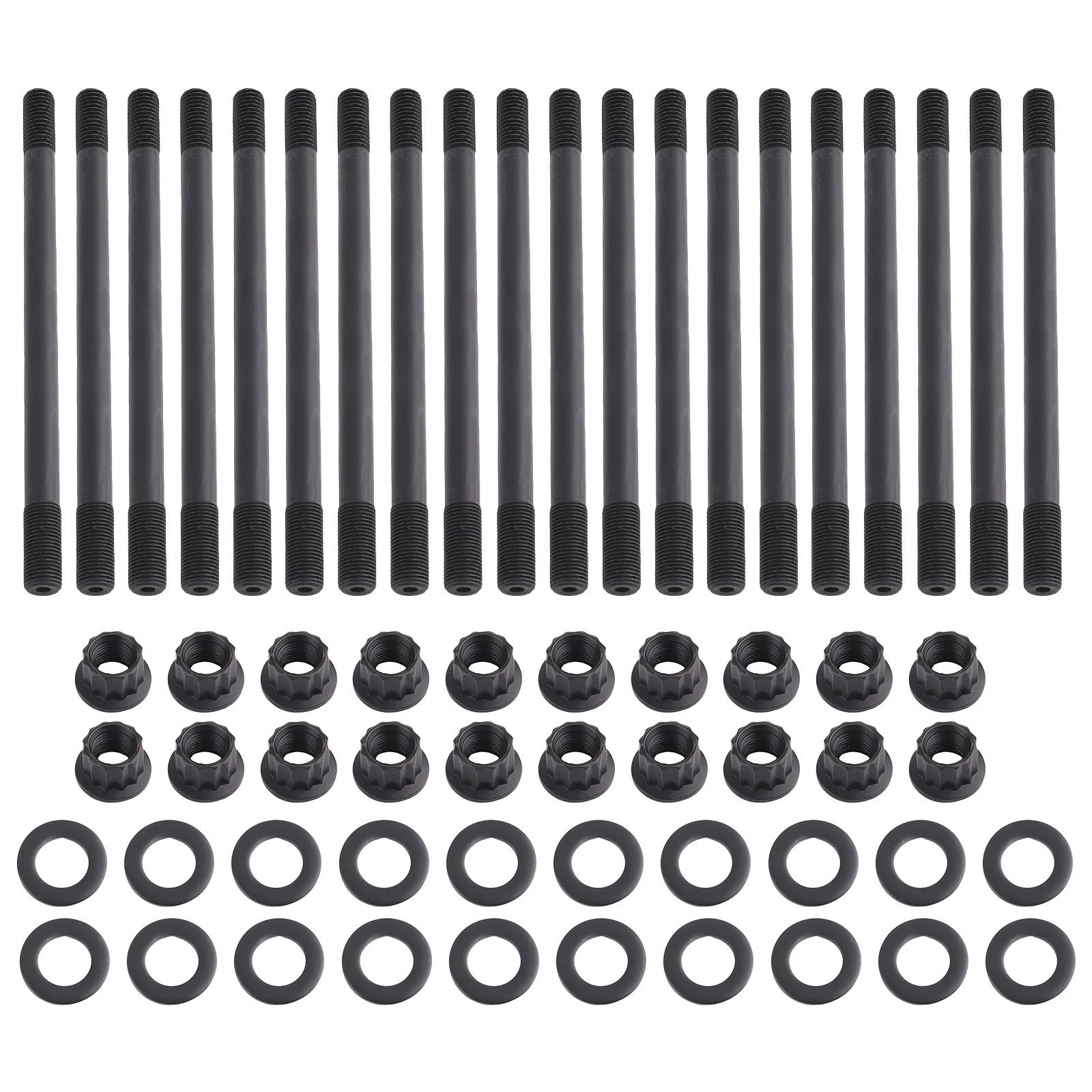 Head Stud Kit with 12-Point Nuts and Washers for Ford F250 F350 (2003-2007)
