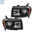 Pair of Halogen Headlamps for Honda Pilot (2012–2015) Black Housing