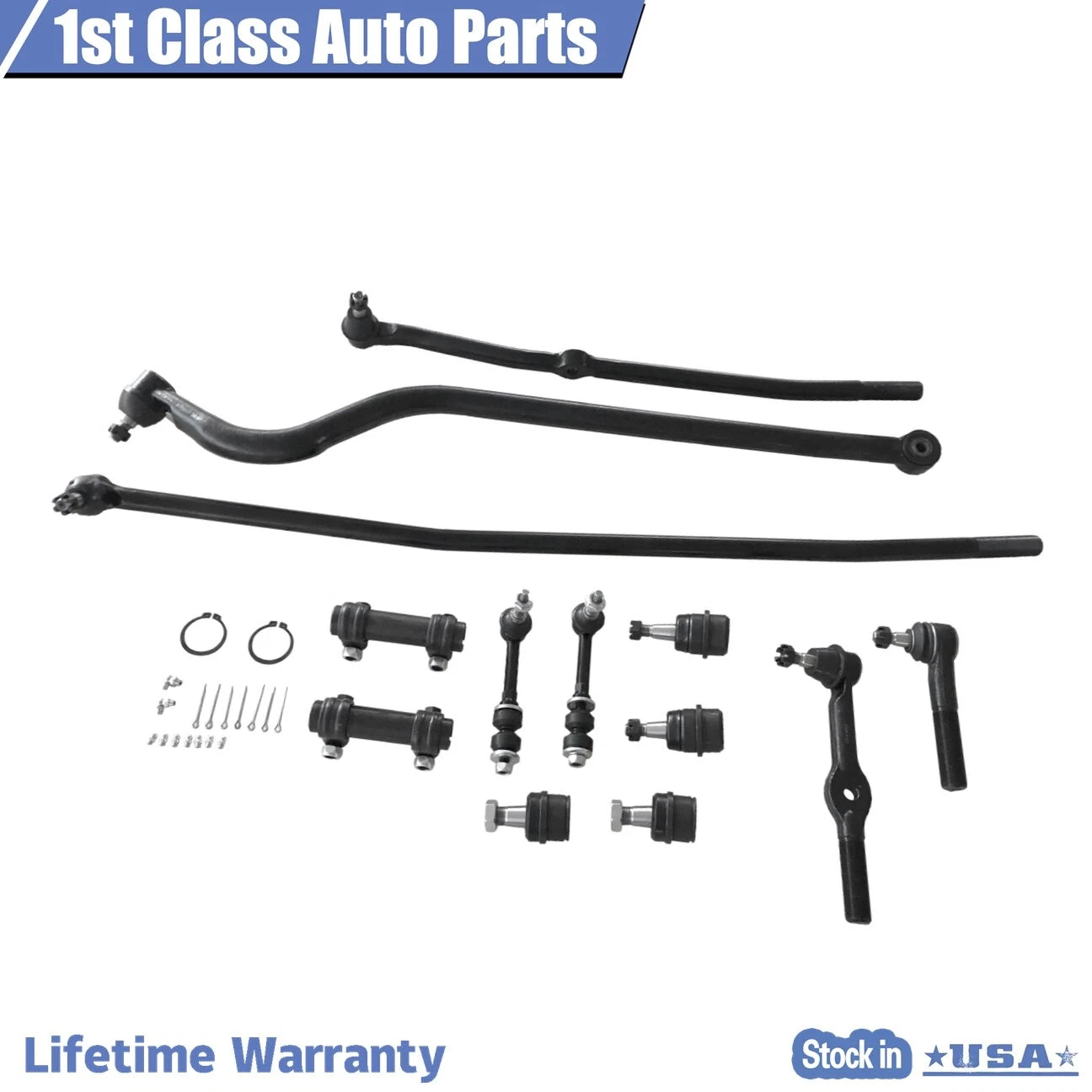 Front Suspension Tie Rod End Ball Joints Kit for Dodge Ram 1500 2500 (1994–1996)