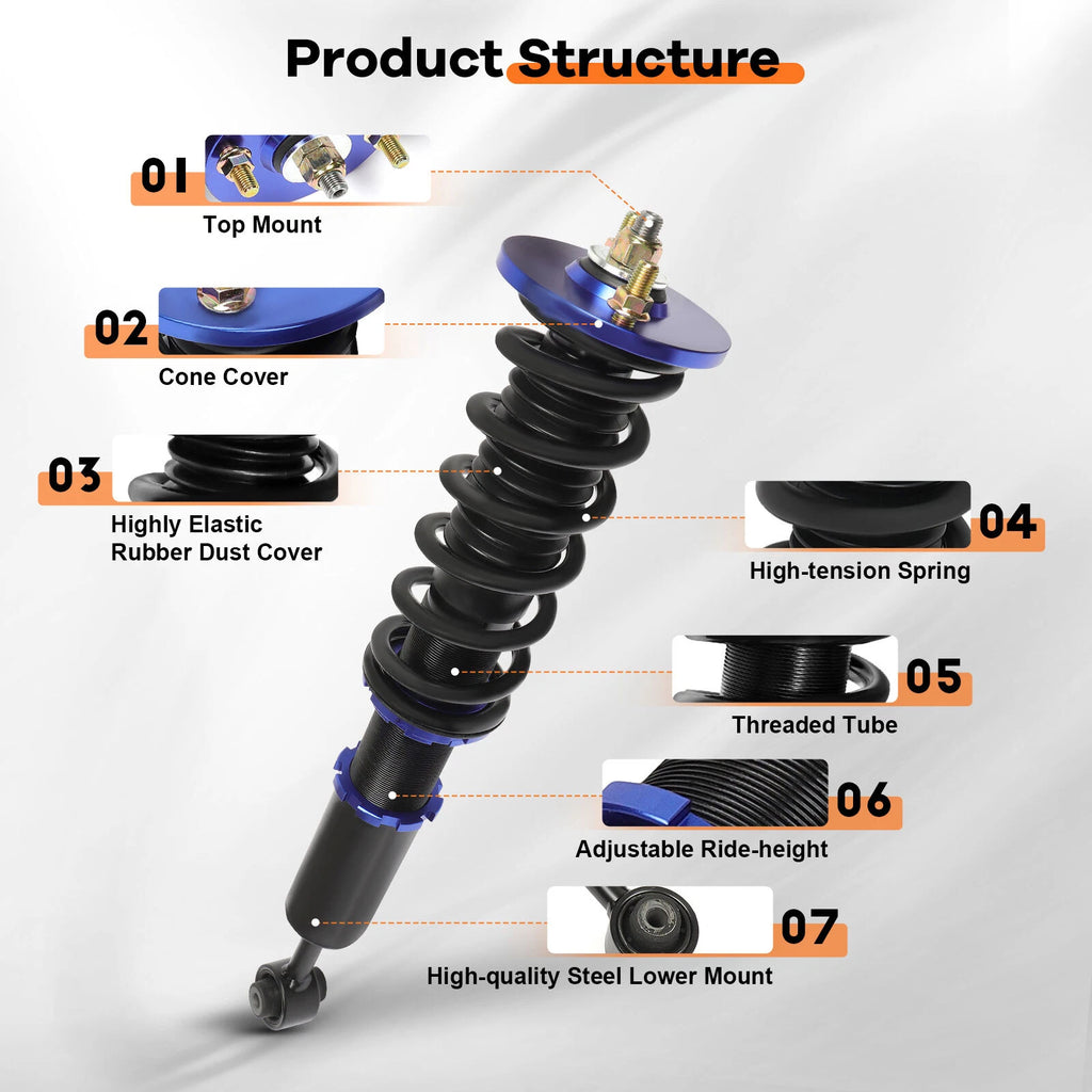 Coilovers for Honda Accord (1998–2002) & Acura TL (1999–2003)
