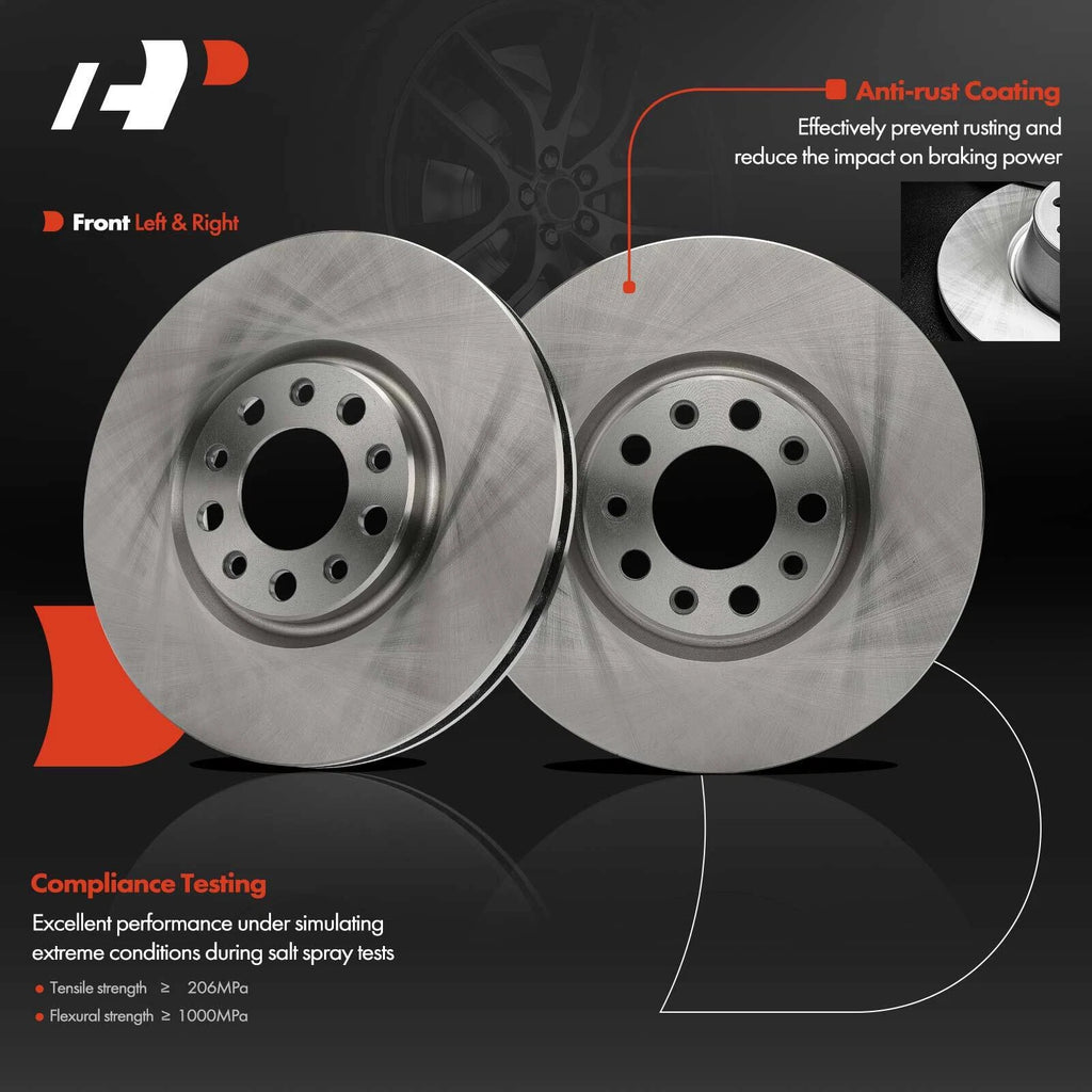 Front Disc Brake Rotors for Jeep Compass Renegade (2017-2022)