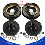 Set of 2 Trailer Hub Drum Kits with Electric Brakes for 5200-6000 lbs Axle