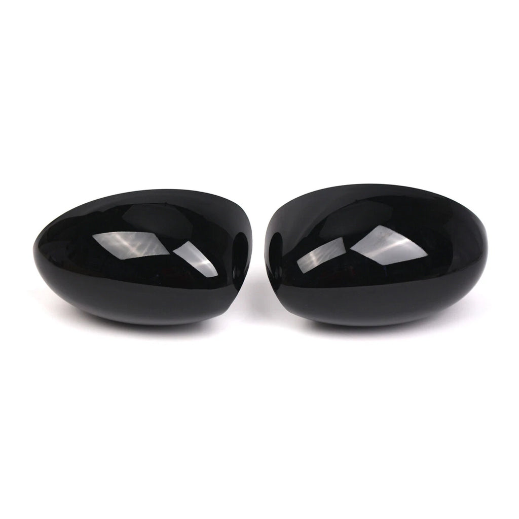 2X Gloss Black Rearview Mirror Cover Cap for Mini Cooper R50 R52 R53