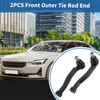2X Front Outer Tie Rod End Links for Pontiac G3 (2009–2010) No. ES800033/ES800034