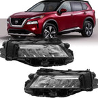 Set of 2 Chrome LED Headlights for Nissan Rogue SL/SV (2021–2023)