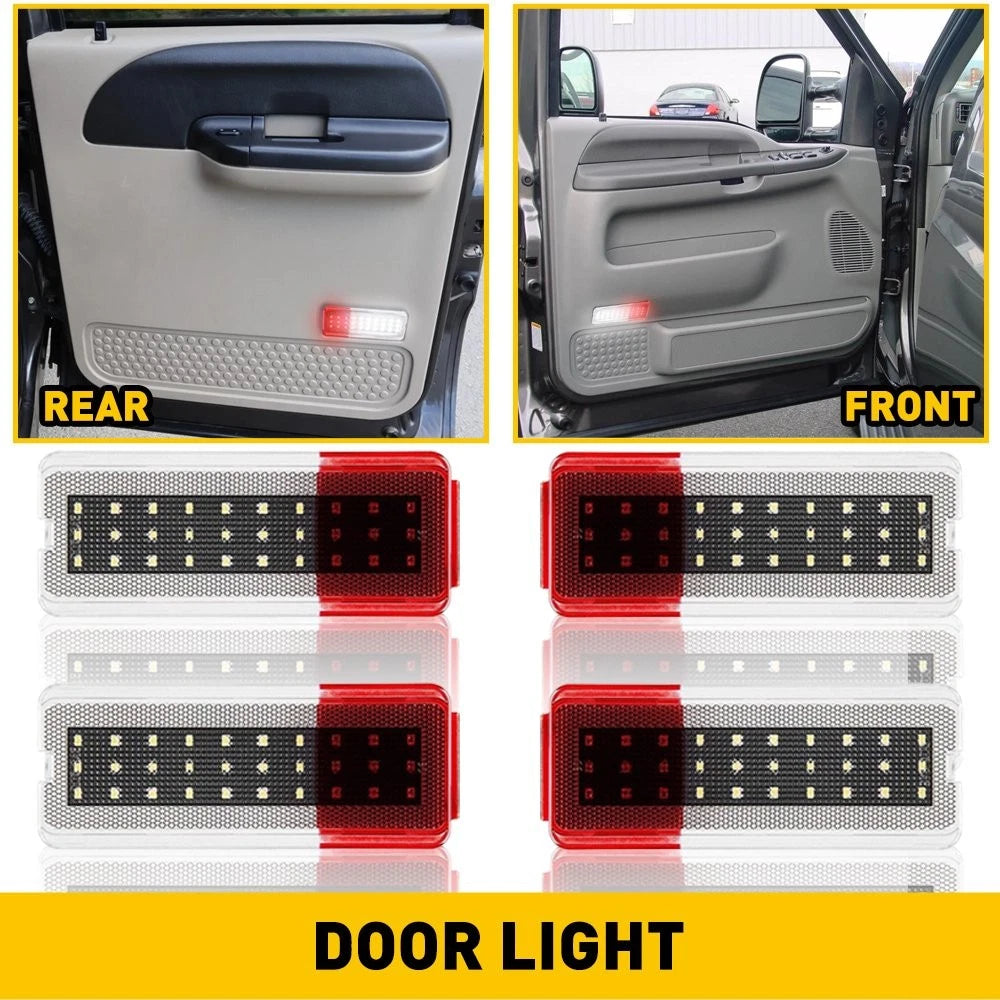 4pc LED Door Light for Ford Super Duty F250 F350 F450 (1999–2007) Excursion (2000–2005)