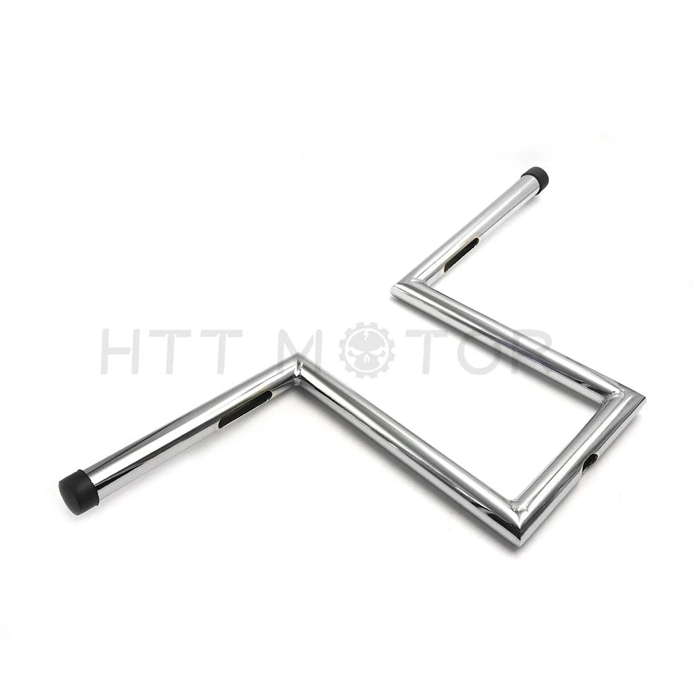 Chrome Z Bar 8" Rise Handlebars for Harley Softail Dyna Sportster