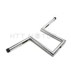 Chrome Z Bar 8" Rise Handlebars for Harley Softail Dyna Sportster