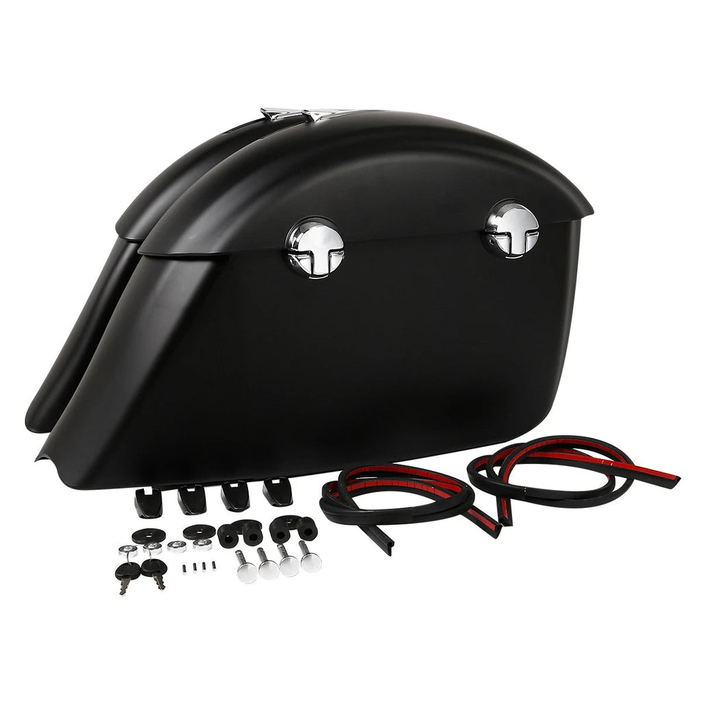 Matte Black Saddle Bags Electronic Latch for Indian Chieftain Dark Horse (2014–2018)