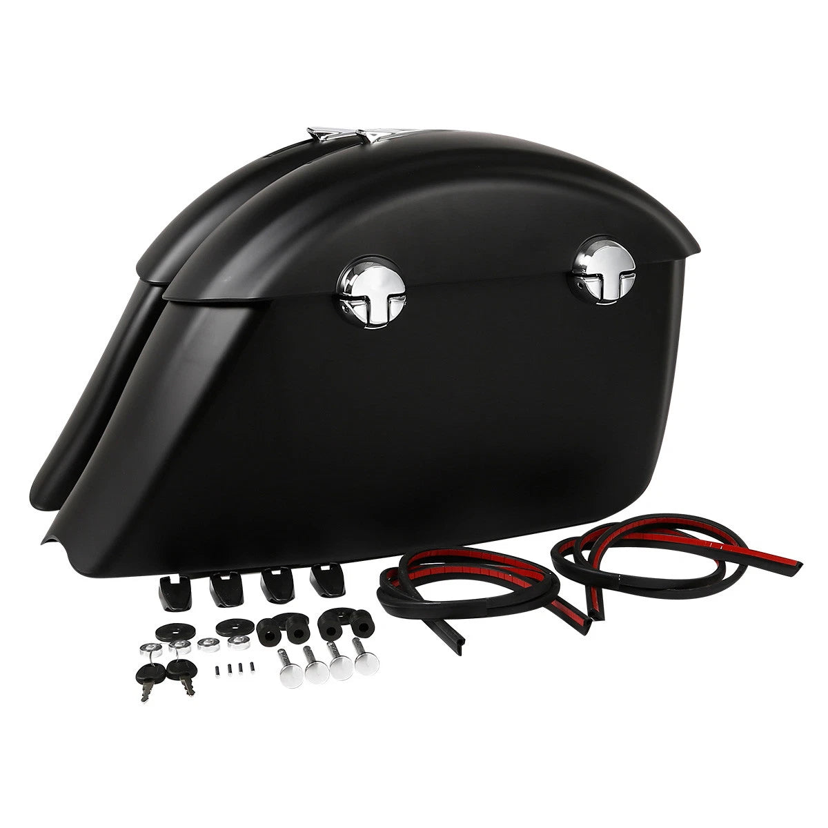 Matte Black Saddle Bags Electronic Latch for Indian Chieftain Dark Horse (2014–2018)
