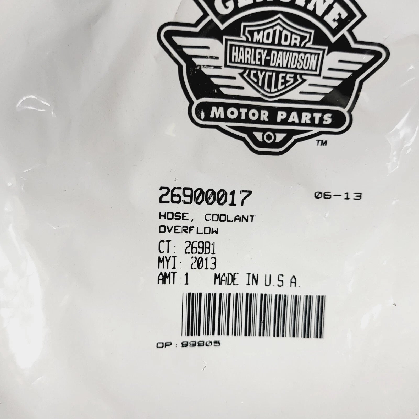 Coolant Overflow Hose for Harley Davidson Touring (2014–2023) 26900017