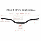 Fat Bar Handlebar for Motorcycle (1 1/8", 28mm, 22mm)