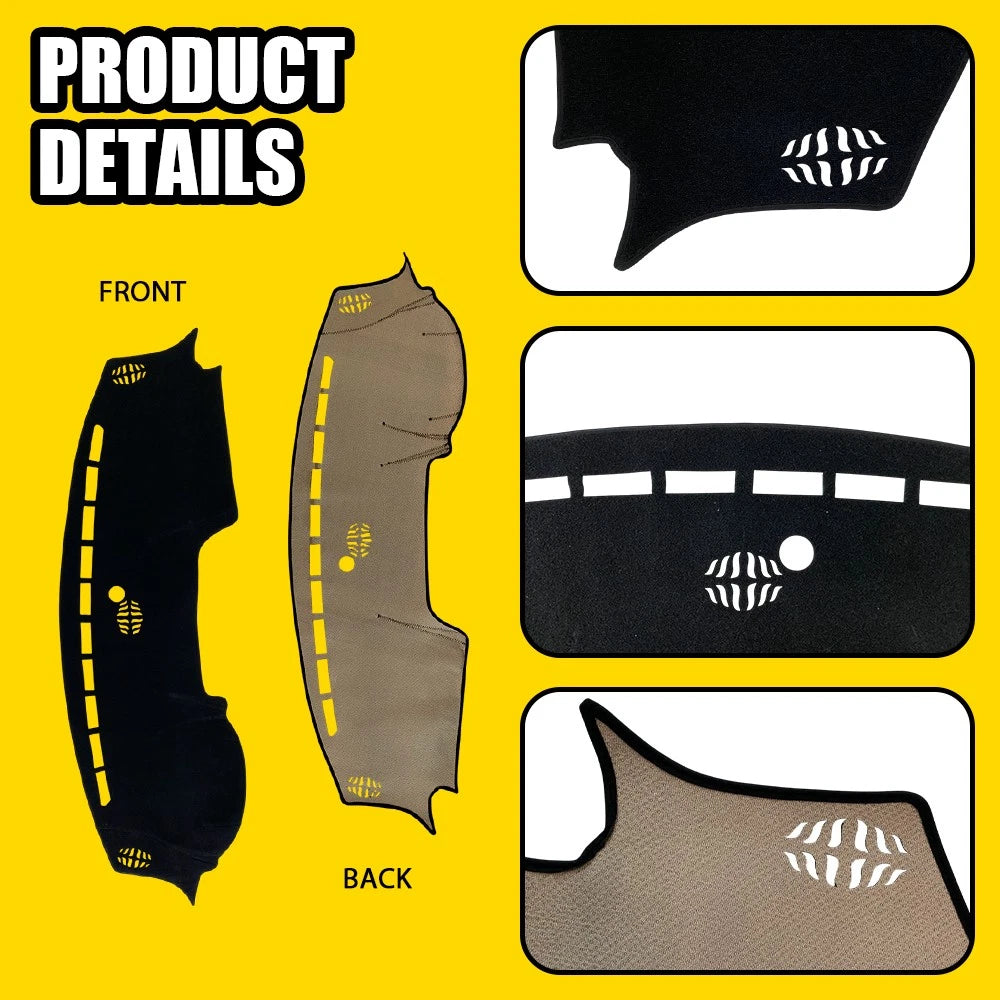 Anti-Slip Dashboard Mat Sunshade Protector for Dodge Ram 1500 2500 3500 (2019-2025)