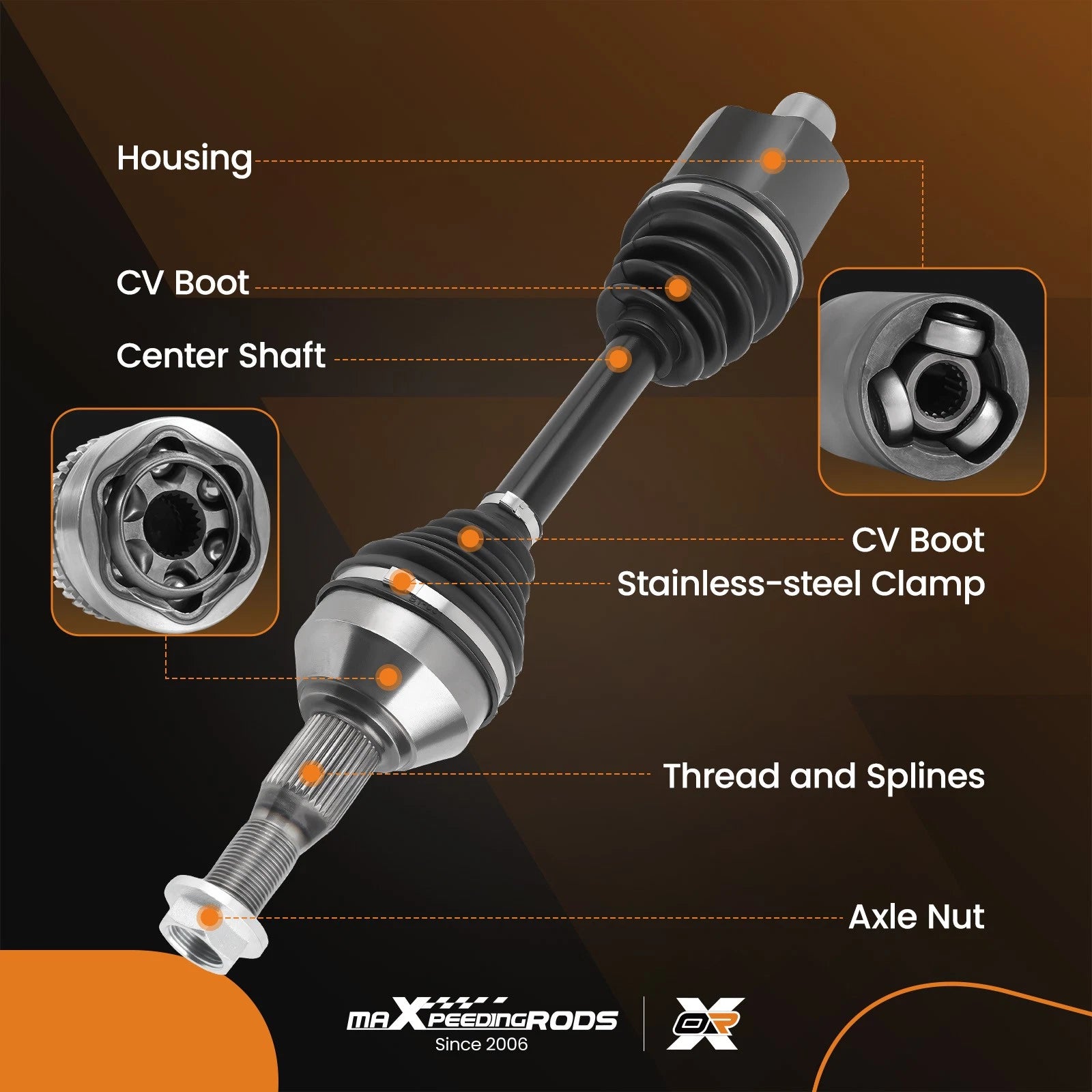 Front Left CV Axle Shaft for Pontiac Grand Prix Montana Bonneville (2003)