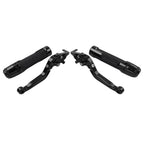 Black Extendable Brake Clutch Levers Grip Set for Honda ADV150 (2019-2020)