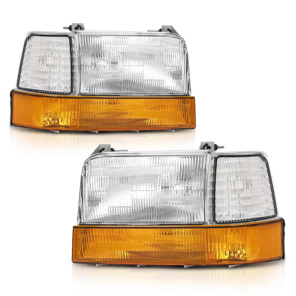 Headlights Pair for Ford Bronco F150 F250 F350 (1992–1996)