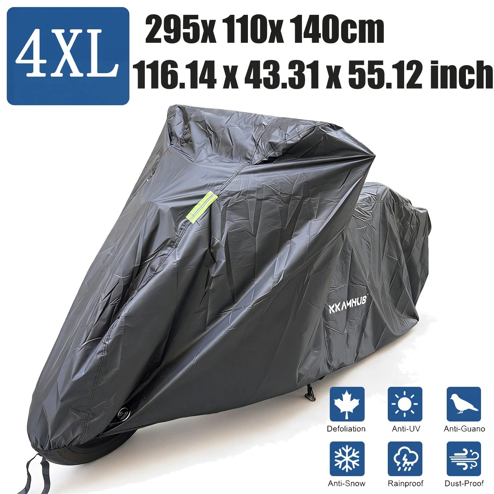 4XL Waterproof Motorcycle Cover for Kawasaki Vaquero (2011–2023)