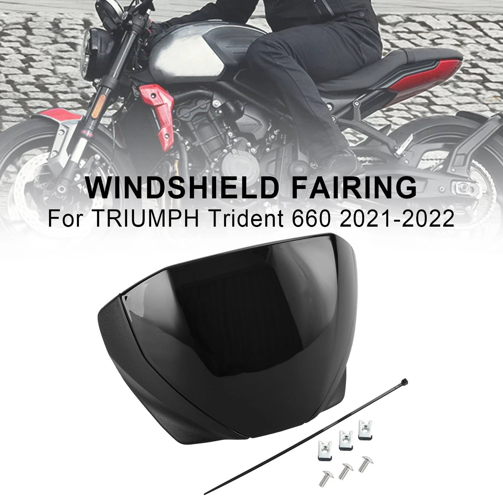 Windshield Fairing Deflector for Trident 660 (2021–2026) Black