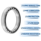 Deep Groove Ball Bearing 35x47x7mm for Scooter Skateboard (1Pc)