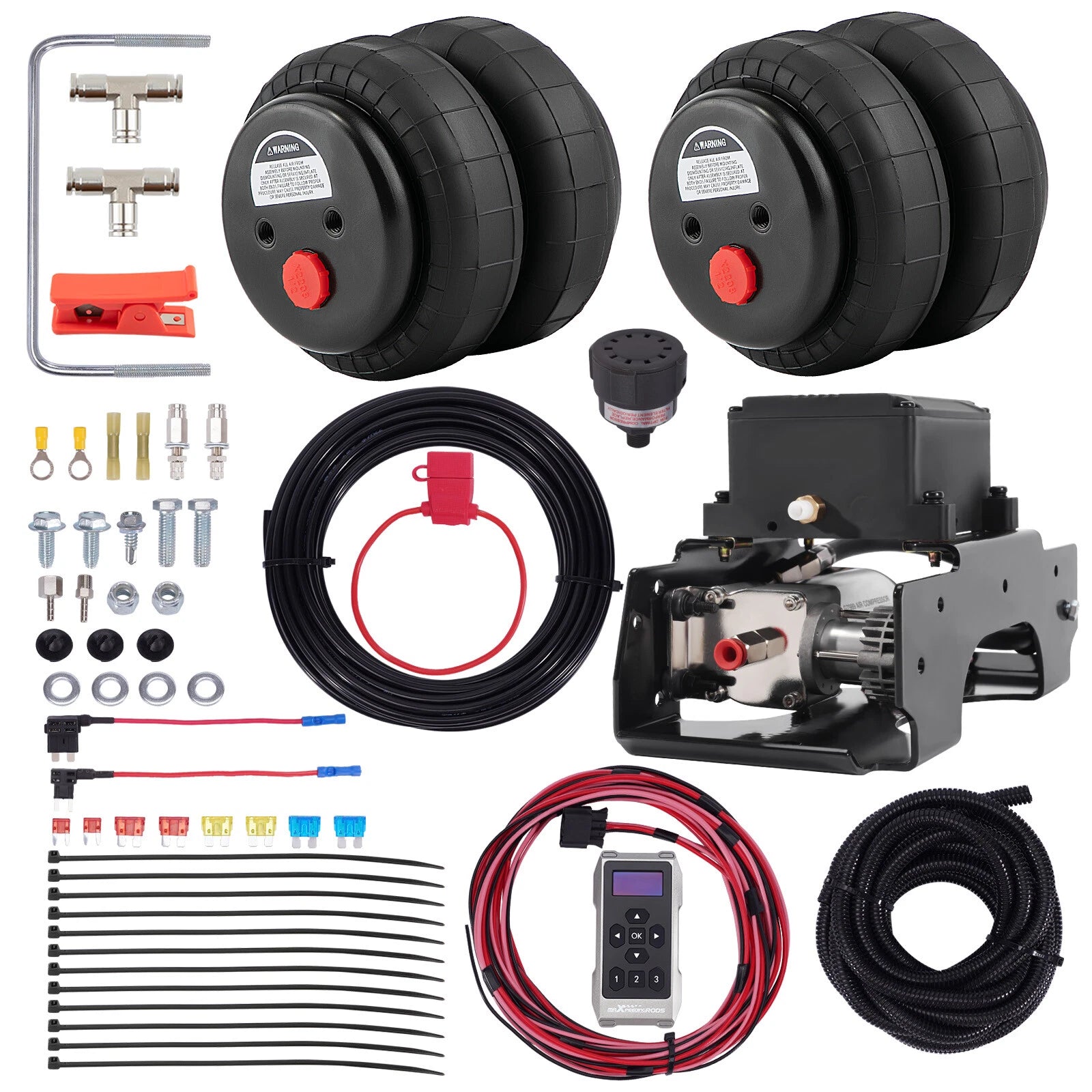 Air Suspension Bags with Wireless Compressor Kit for Ford F150 F250 (2015–2023)