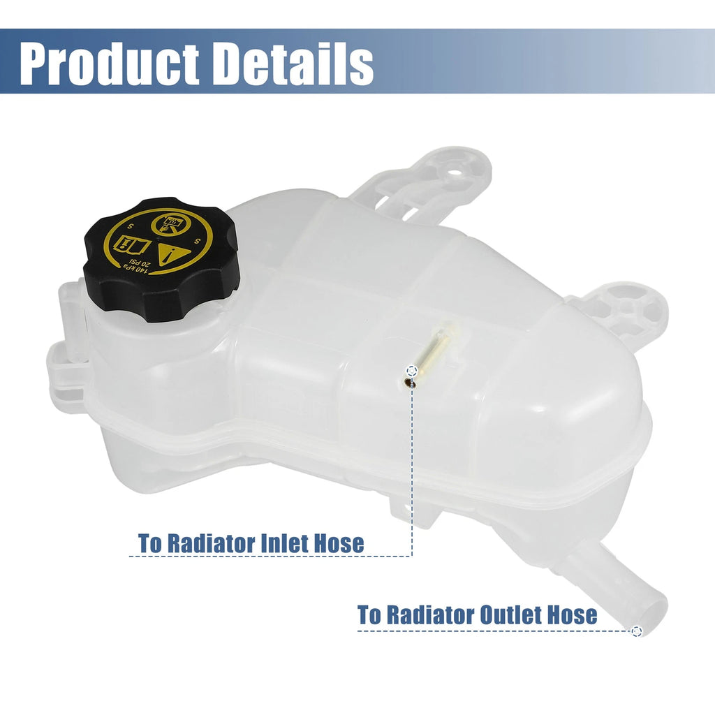 Coolant Radiator Reservoir Tank 95048411 with Cap for Chevrolet Sonic (2012–2020)