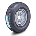 ROCKMAN ST215/75R14 8-Ply Trailer Tire & 5x4.5 Silver Mod Rim for Trailer