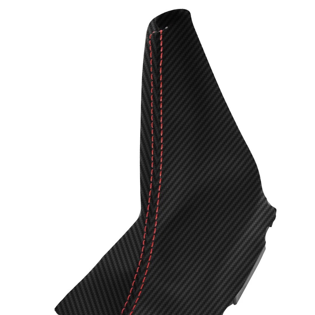 Manual Shift Boot for Ford Fiesta (2011–2019) - PVC Carbon Red Stitch