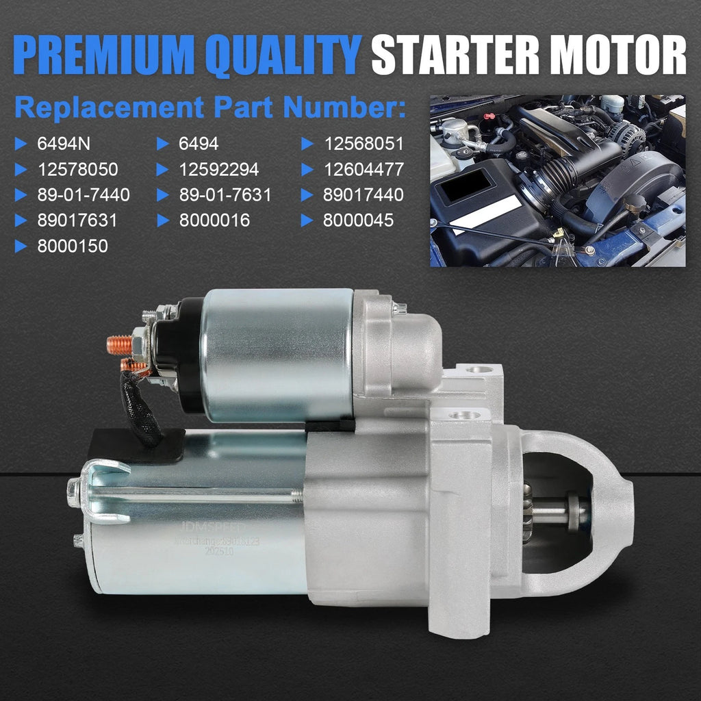 Starter for Cadillac Escalade, Chevrolet Silverado, Avalanche 1500 (2002-2020)