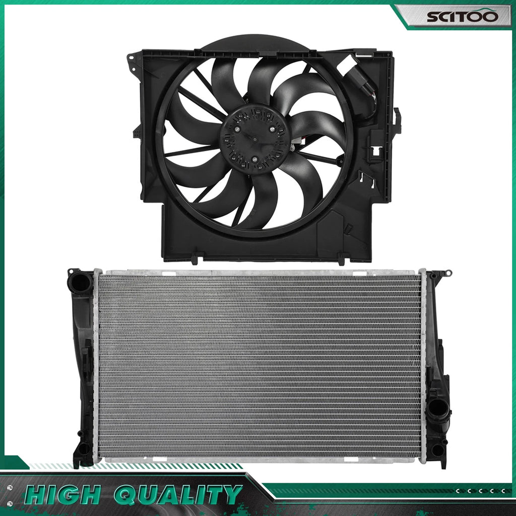 Radiator and Cooling Fan Kit for BMW 335i Z4 (2007–2016)