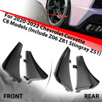 Set of 2 Mud Flaps for Corvette C8 (2020–2025) - XL Extended Black
