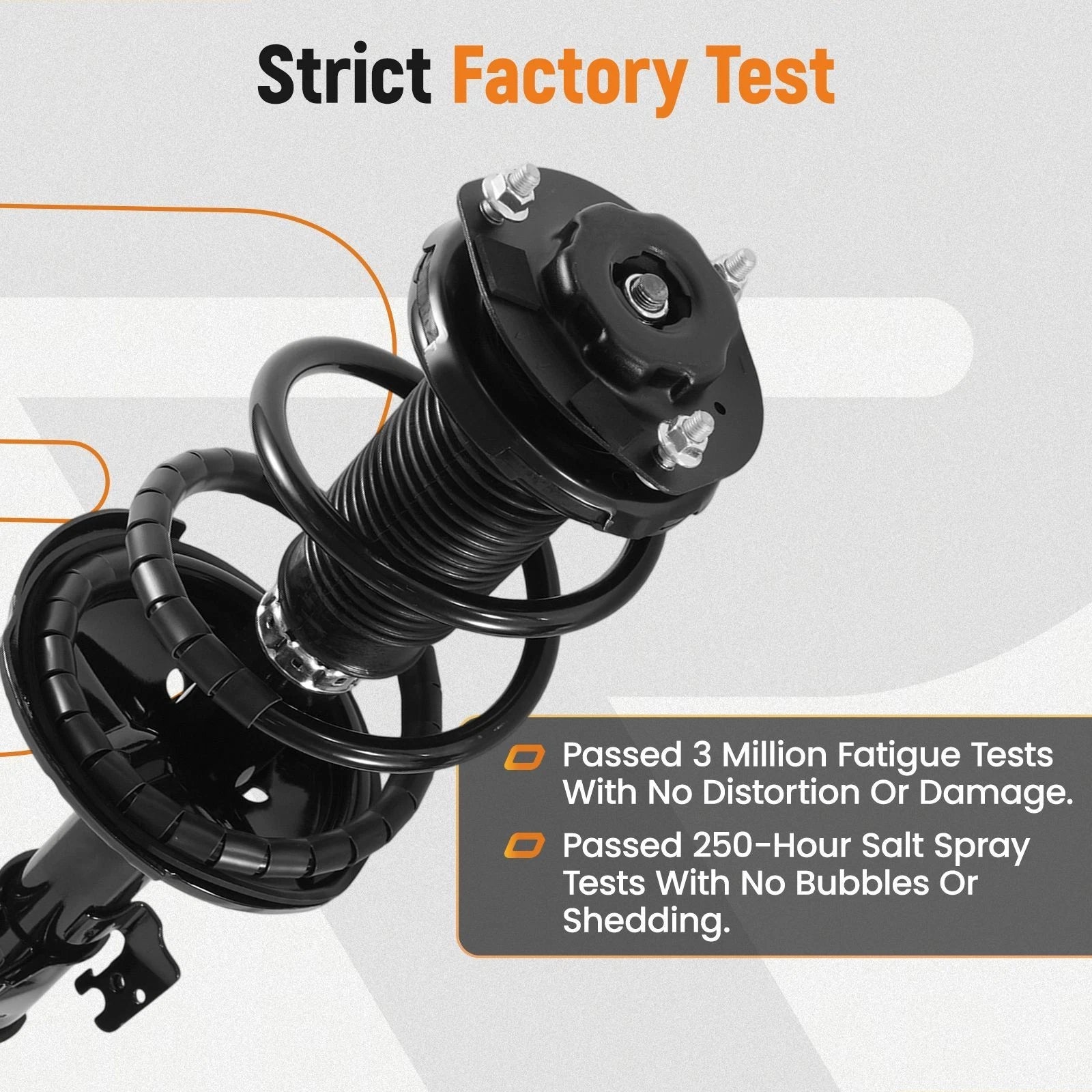 Set of 2 Front Complete Struts Assembly with Spring for Toyota Highlander (2004–2007)