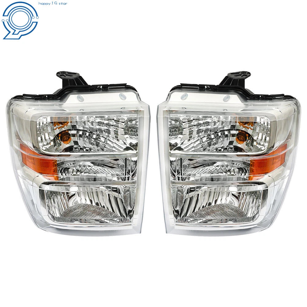 Set of 2 Headlights for Ford Econoline Van E150-E450 (2008–2014)