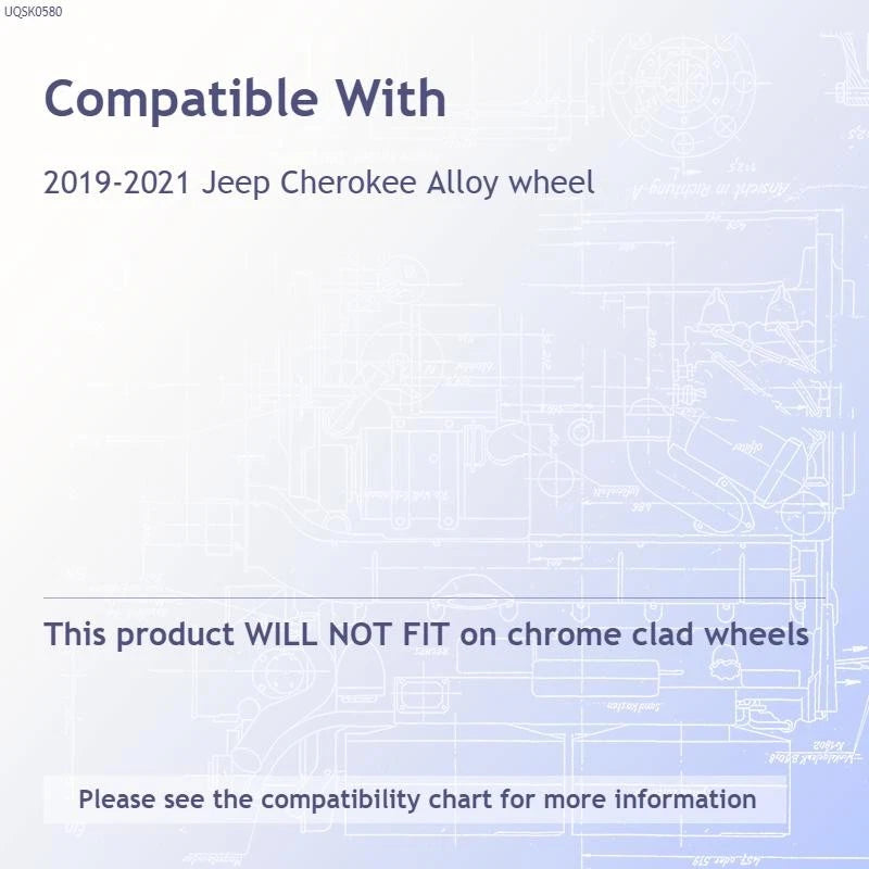 Wheel Skins Gloss Black Replacement for Jeep Cherokee (2019–2021)