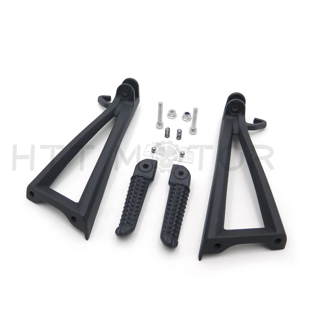 Black Rear Passenger Foot Peg Footrest & Bracket for Yamaha YZF-R6 (2006–2014)