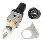 Air Pressure Filter Gauge & In-Line Water Oil Trap for Spray Gun (0-150 PSI)