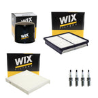 Set of 4 NGK G-Power Spark Plugs & Wix Engine Oil Cabin Air Filter for Santa Fe (2013–2018)
