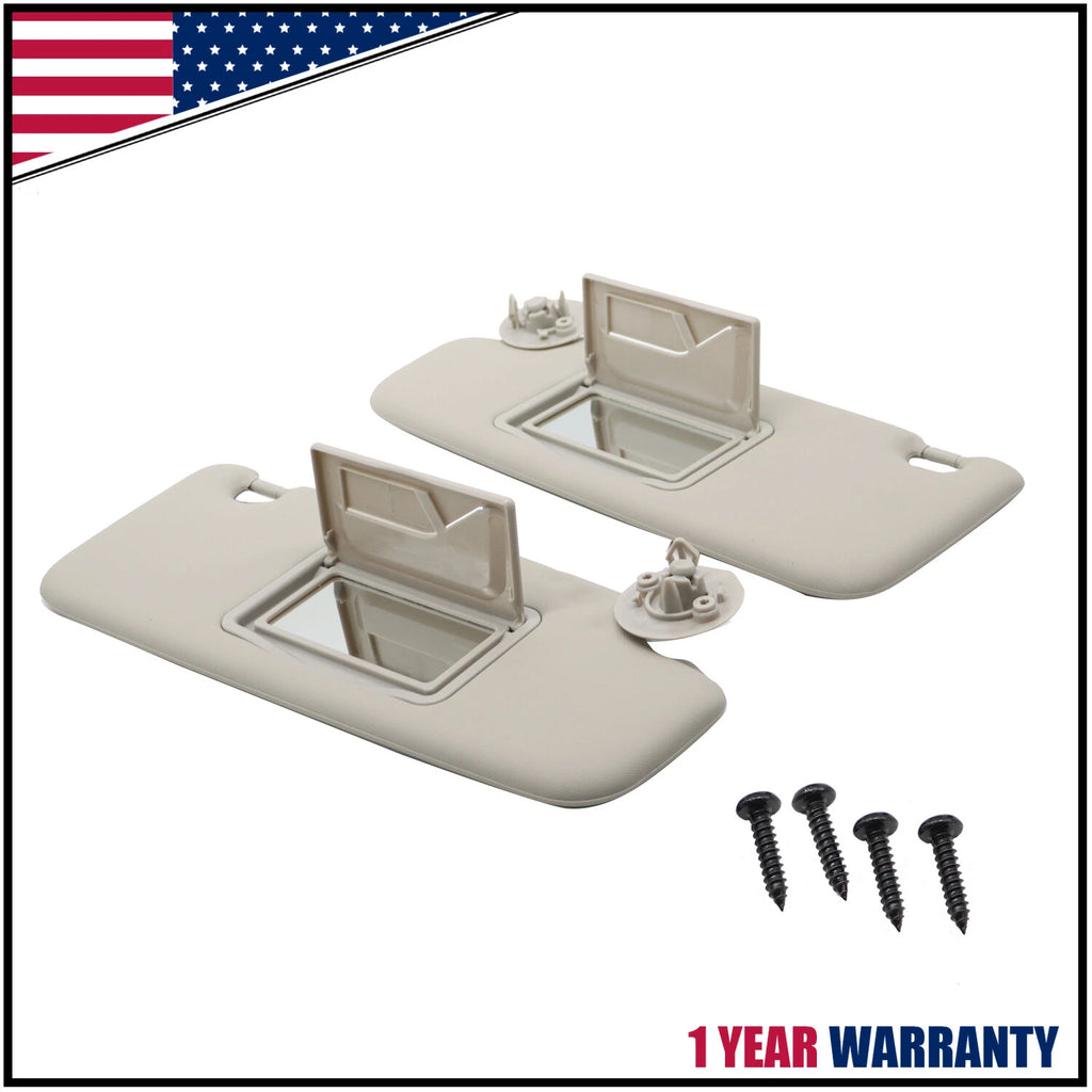 Pair Gray Sun Visors for Chevrolet Spark Sonic (2011–2022) Left+Right
