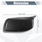 Pair Rearview Mirror Cover Cap Black Carbon Fiber for BMW 5 Series (2011–2017)