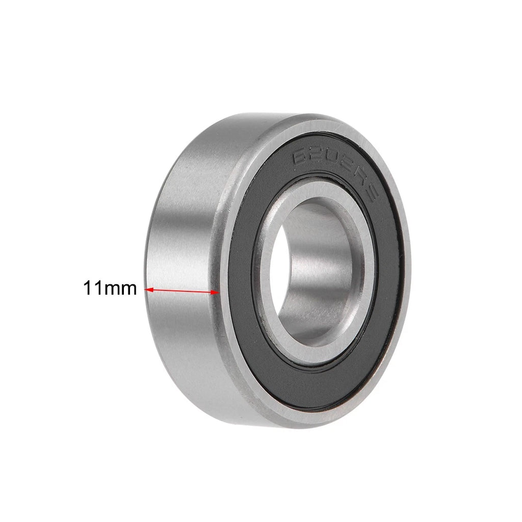 Set of 10 6202-2RS Deep Groove Ball Bearings for Various Models (15x35x11mm)