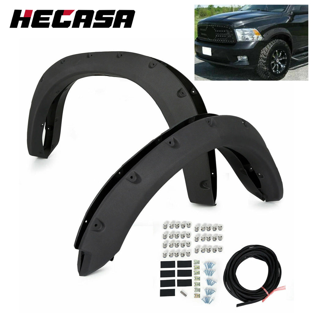 Set of 4 Fender Flares Pocket Rivet Bolt Style for Dodge Ram 1500 (2009–2023)