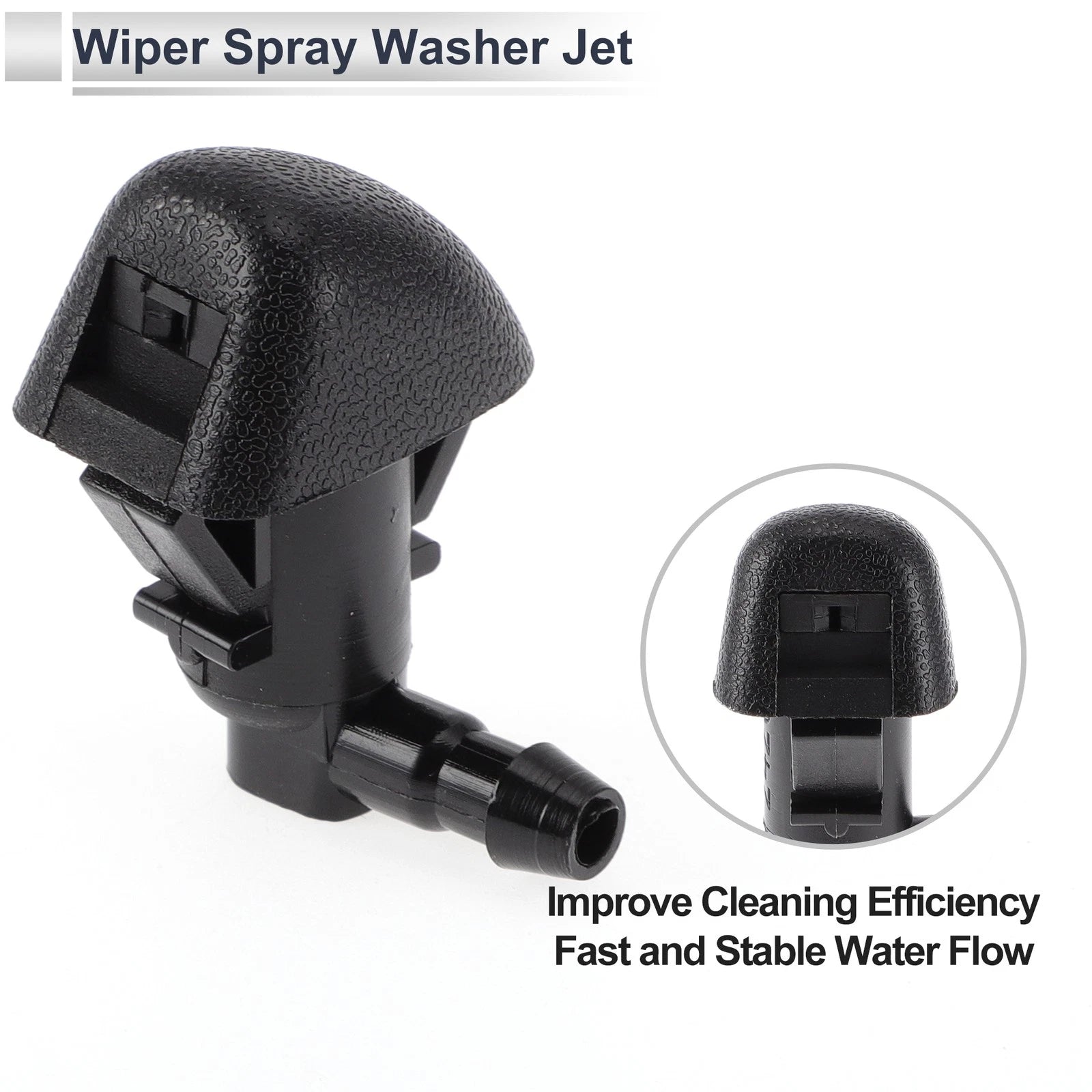Washer Nozzle Set of 6 w/ Hose Connector for Honda 