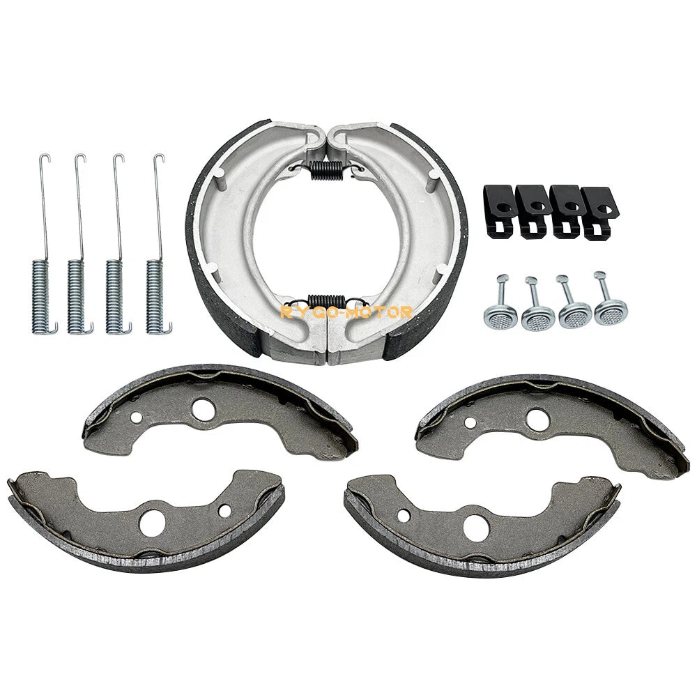 Front Rear Brake Shoes w/Pins Kit for Honda Fourtrax 300 TRX300FW (1988–2000)